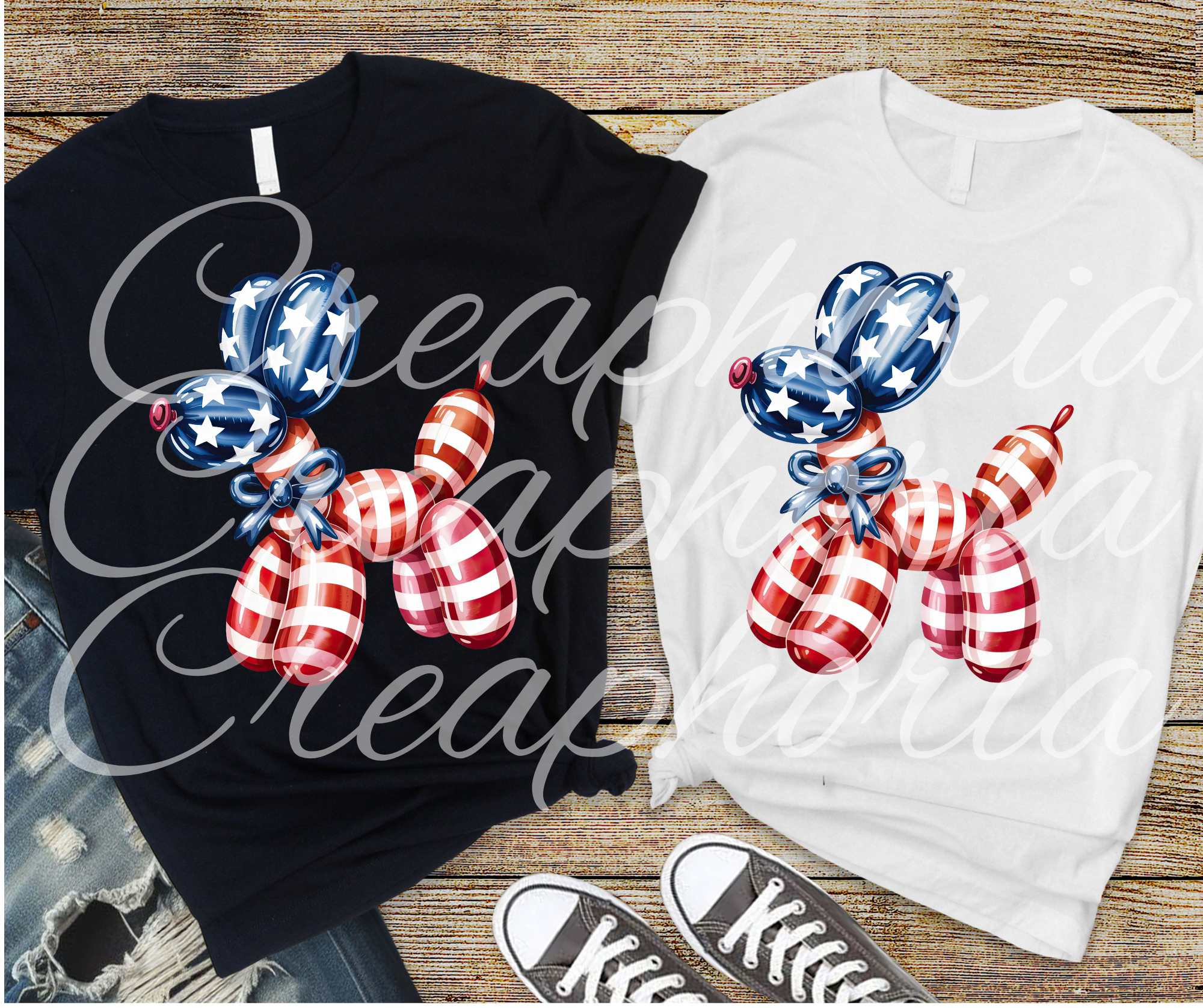 Balloon Dog - 4th of July -B7