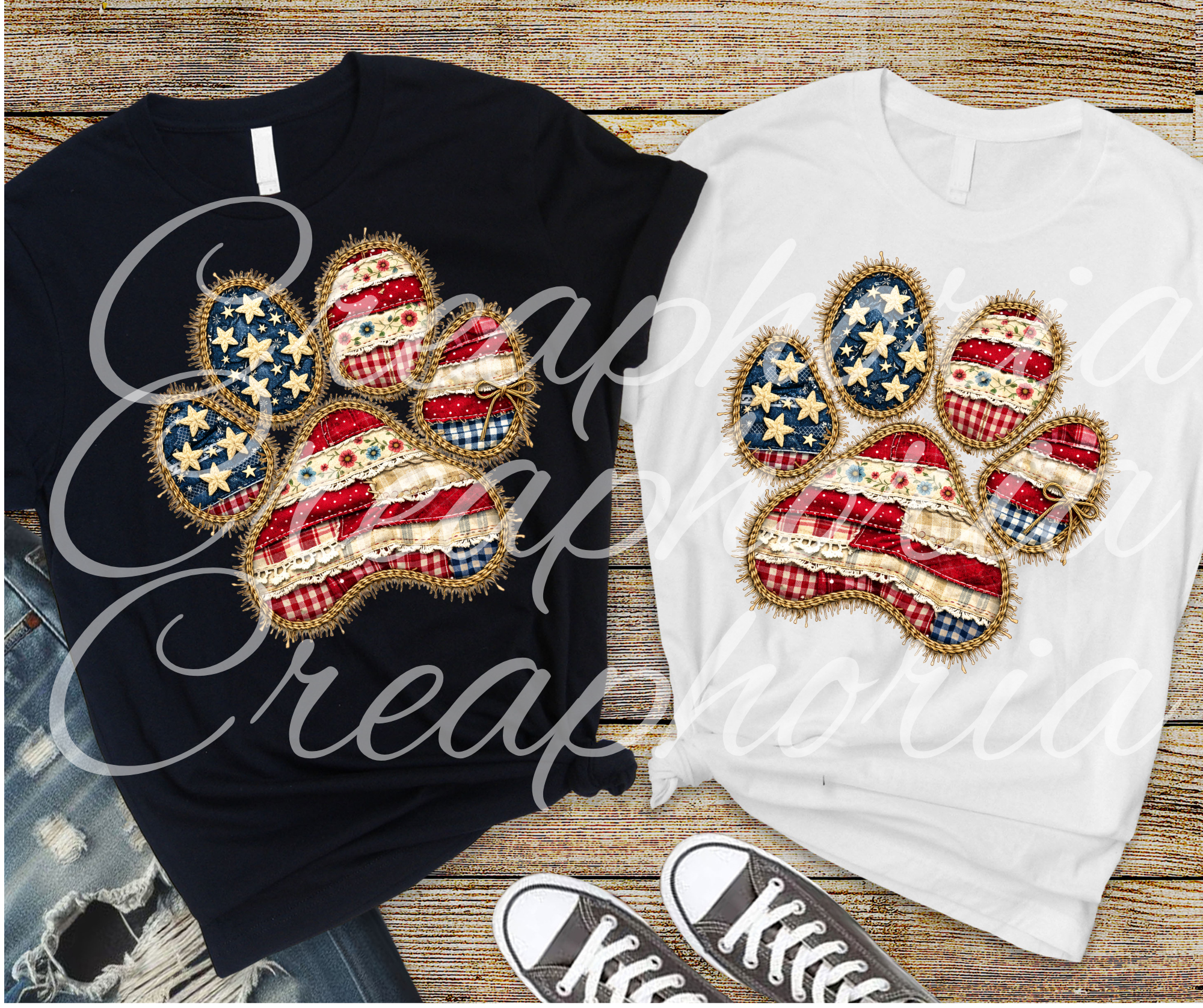 Dog Paw - 4th of July - D1