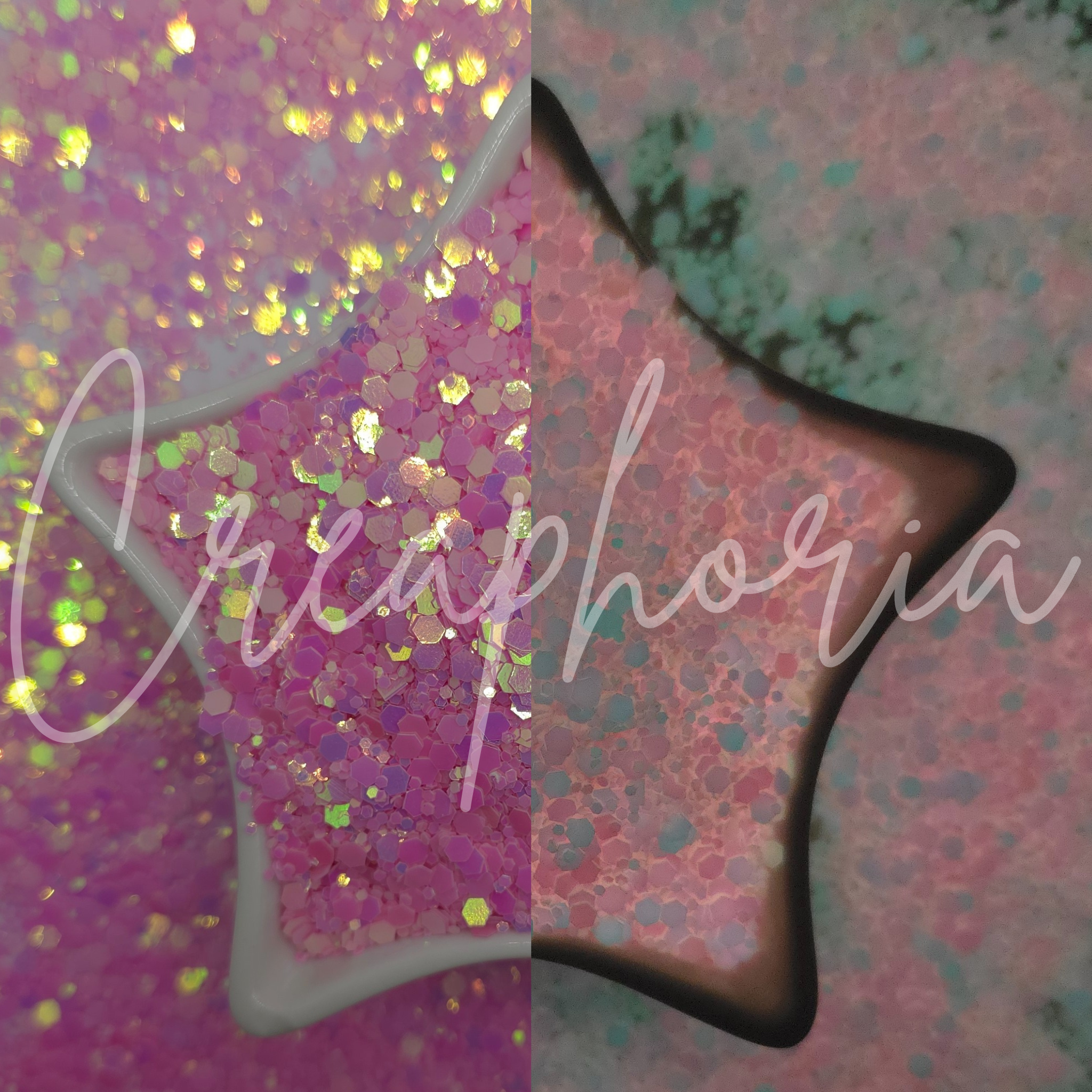 Pink Lace | Chunky Mix | Glow-in-The-Dark